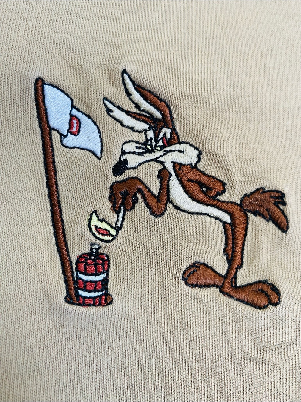Vintage Warners Bros Studio Store Wile E Coyote Golf Polo Shirt Men’s XL